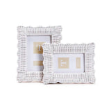 White Wicker Weave Photo Frame