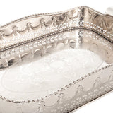 Polished Nickel Embossed Tray - Small