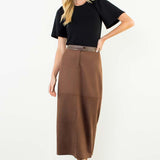 Amy Suede Pencil Skirt