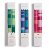 Stripe & Glow Set/2 Taper Candles