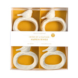 Set/4 Bird Napkin Rings