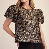 Terri Leopard Blouse