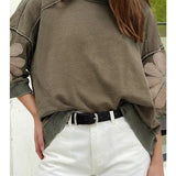 Ella Raw Seam Patchwork Top