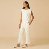 Dreamtech Pleated Shoulder Tank with Cropped Pant