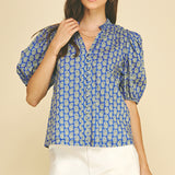 Paisley V-Neck Blouse