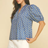 Paisley V-Neck Blouse