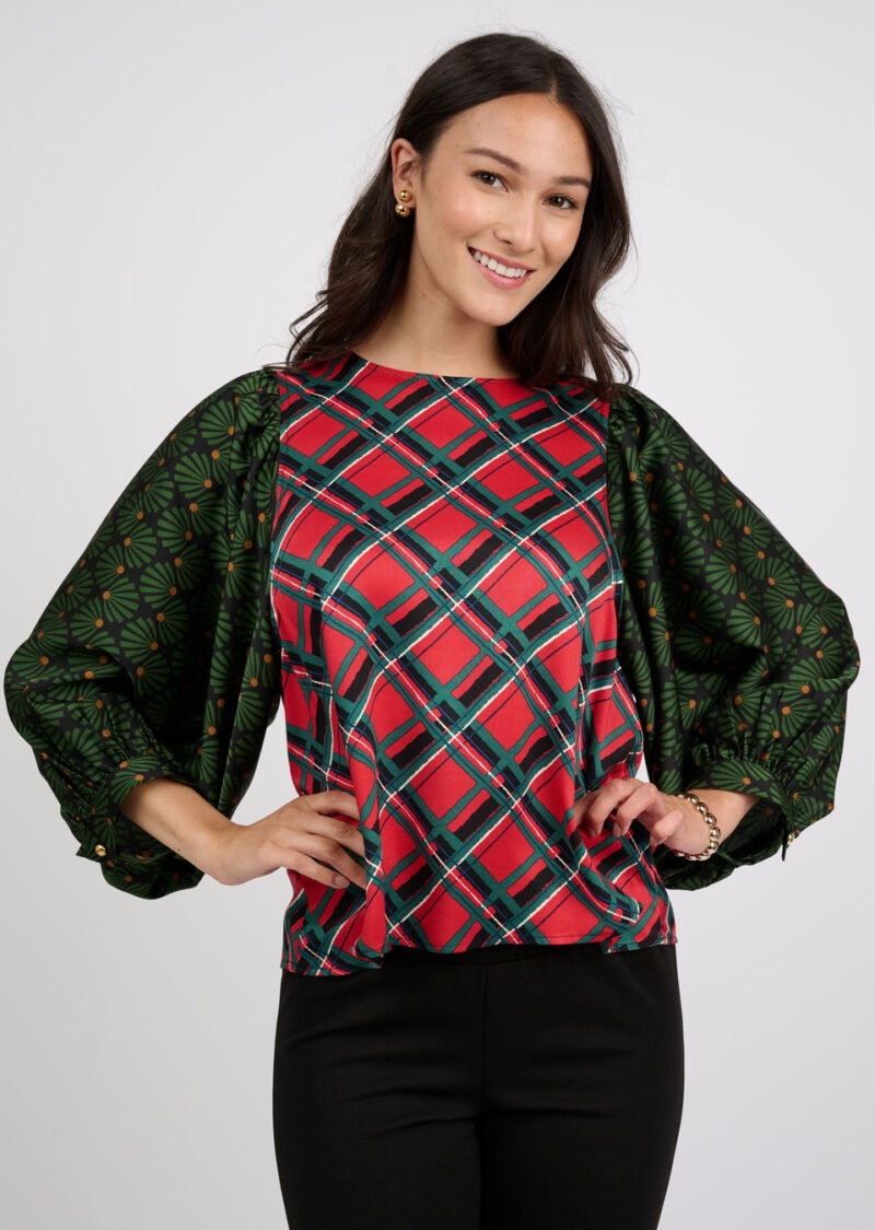 Tartan and Frills Top