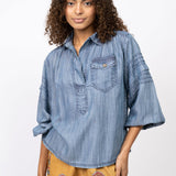 Blue Sky Pullover Blouse