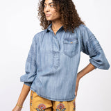 Blue Sky Pullover Blouse