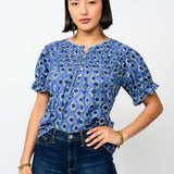 Lucille Smocked Neck Blouse