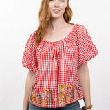 Gingham & Floral Top