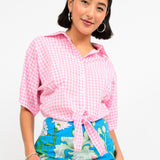 Gigham Tie Top