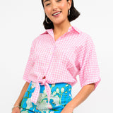 Gigham Tie Top