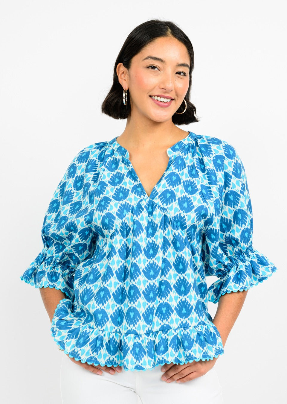Ikatching Peplum Top