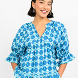 Ikatching Peplum Top