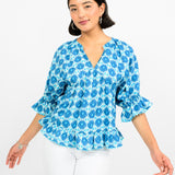 Ikatching Peplum Top
