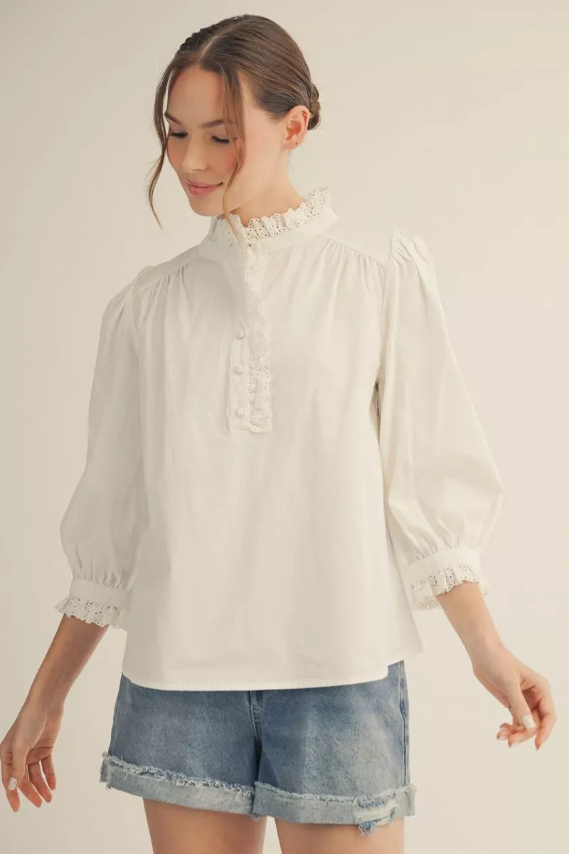 Cleo Eyelet Blouse
