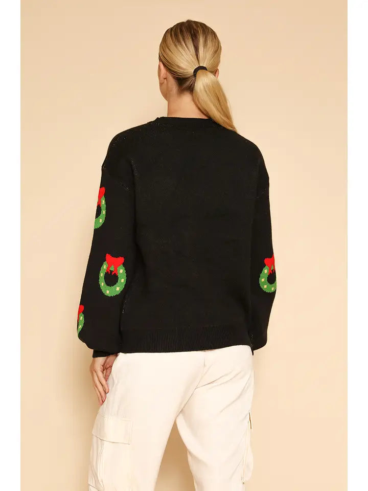 All Over Wreath Sweater