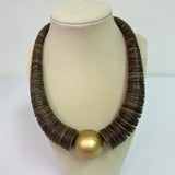 Brown Graduated Coconut Shell Necklace