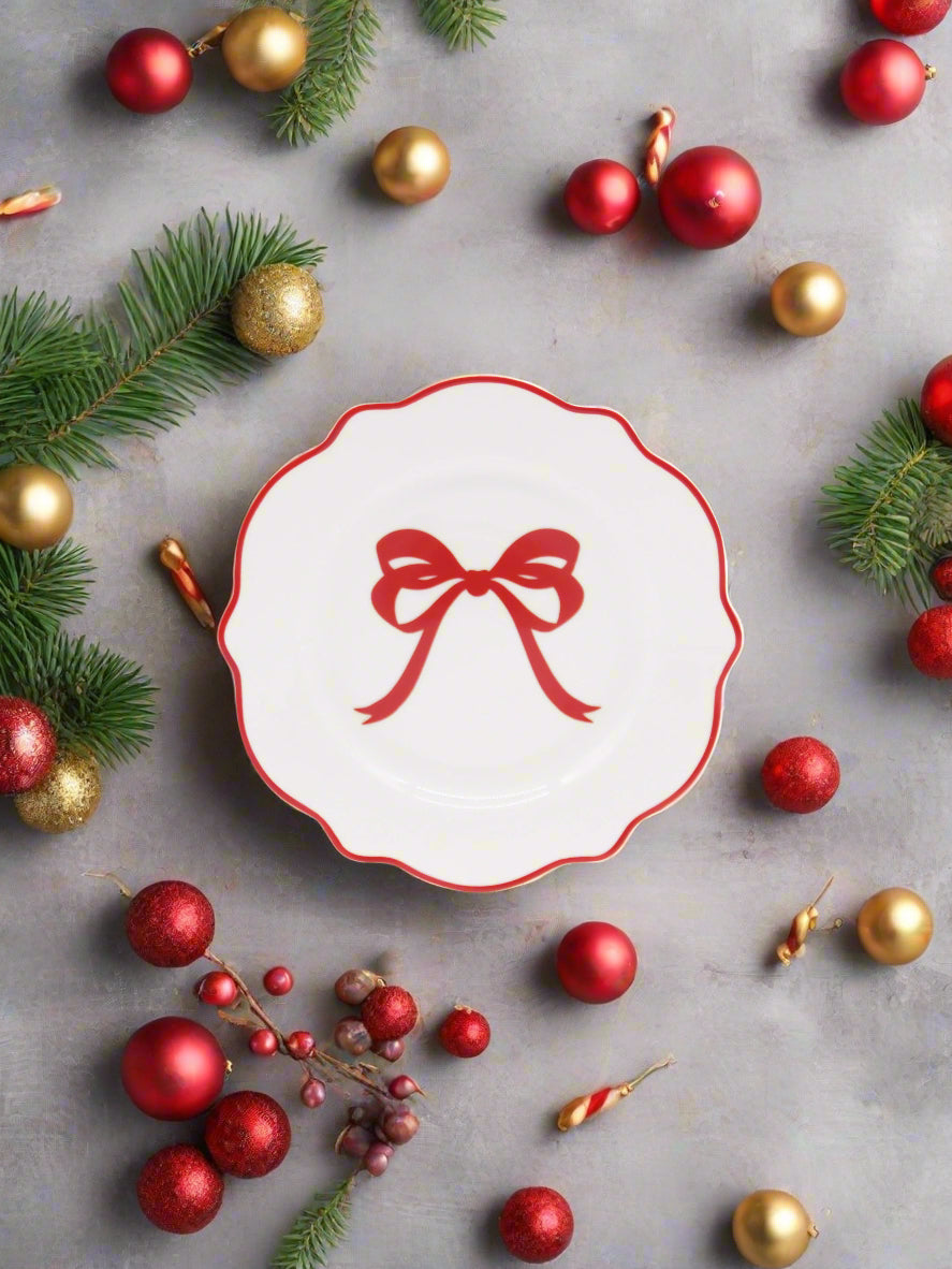 Festive Bow Appetizer Plate