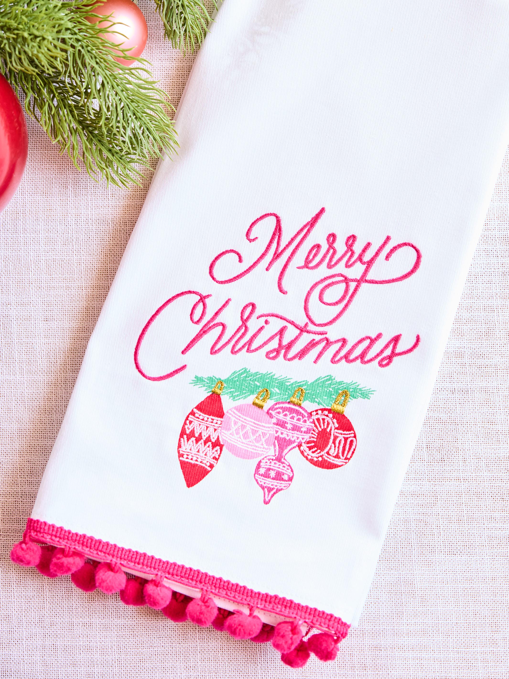 Mary Square Holiday Tea Towels