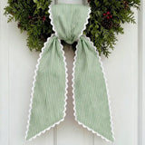 Scallop Stripe Door Wreath Sash