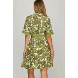 Contrast Piping Mini Dress
