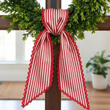 Scallop Stripe Door Wreath Sash