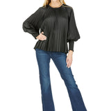 Pleated Bishop Blouse