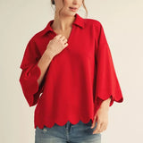 Stella Scalloped Top