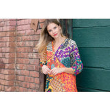 Vintage Boho Mixed Print Maxi dress