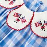 Girls 4th Of July Bow Romper