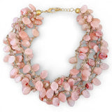 Pink Beaded Collar Necklace
