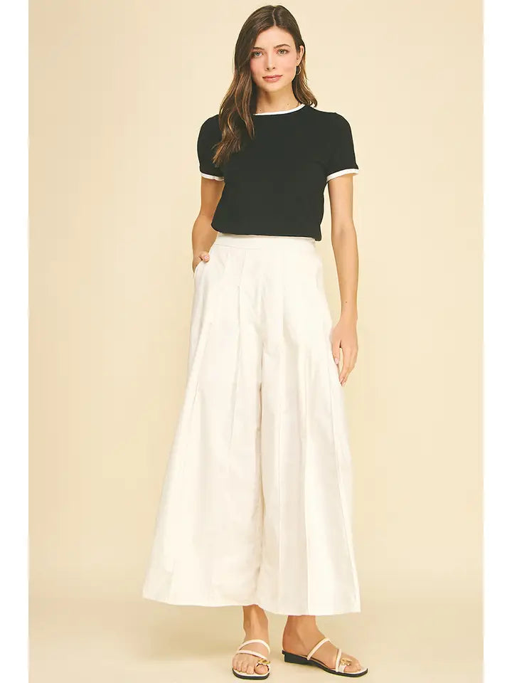 Pleated Wide Leg Pants
