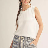 Smocked Edge Tank Top