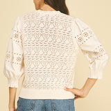 Alexis Eyelet Cardigan