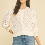 Alexis Eyelet Cardigan