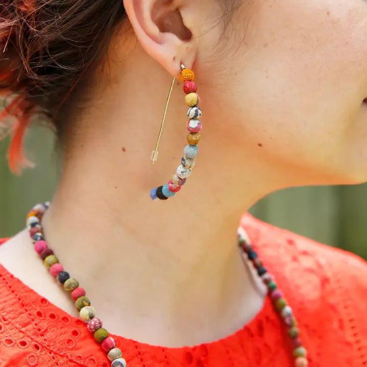 Kantha Lenear Earrings
