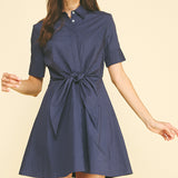 Tie Front Midi Dress