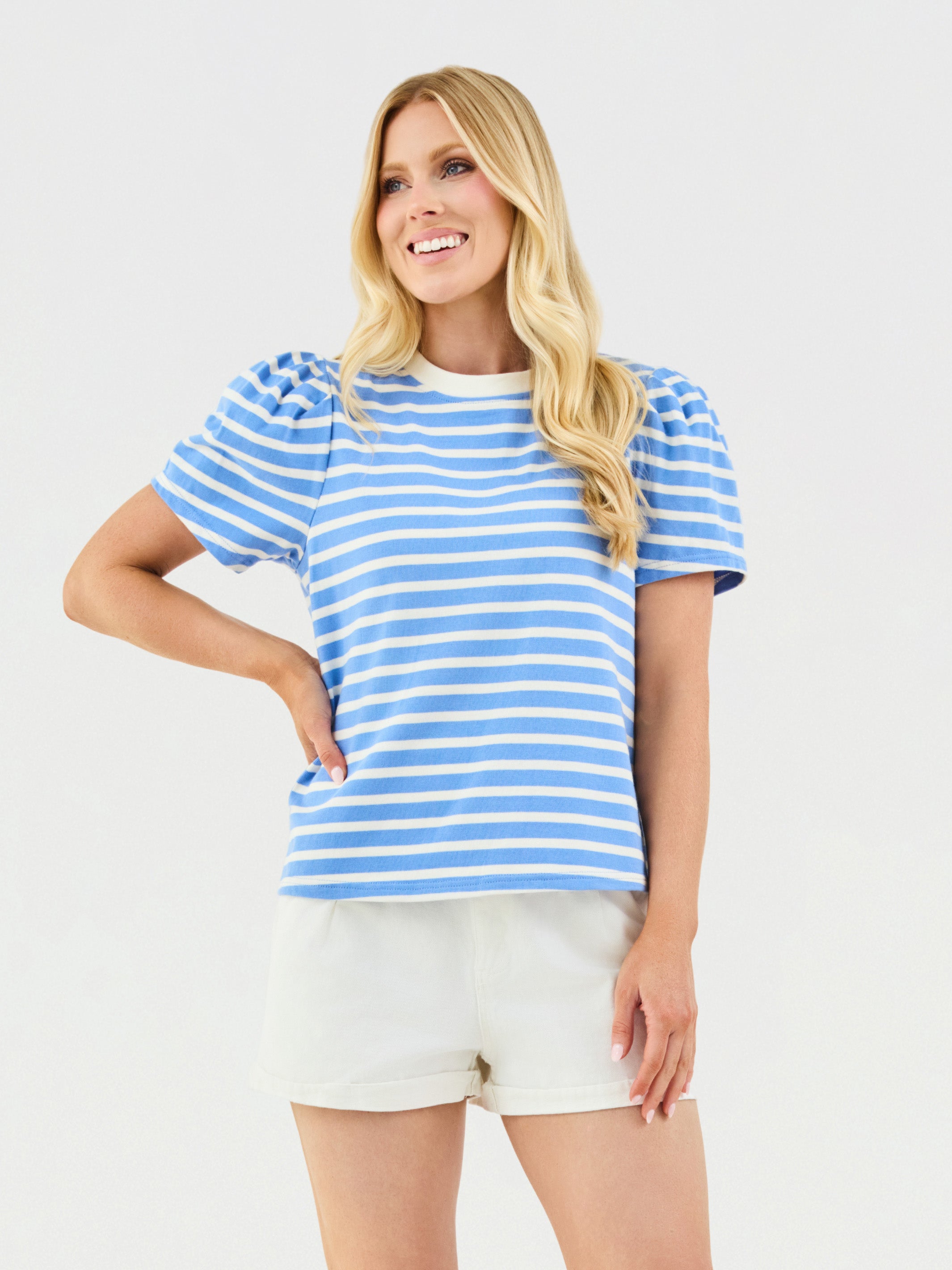 Larissa Pleat Sleeve Tee