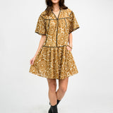 Shell Stitched Trim Mini Dress