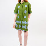 Embroidered Shirt Dress