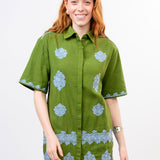 Embroidered Shirt Dress