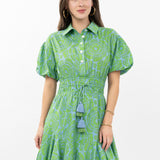Farrah Flounce Shirt Dress