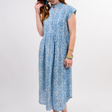Julie Linen Blues Dress