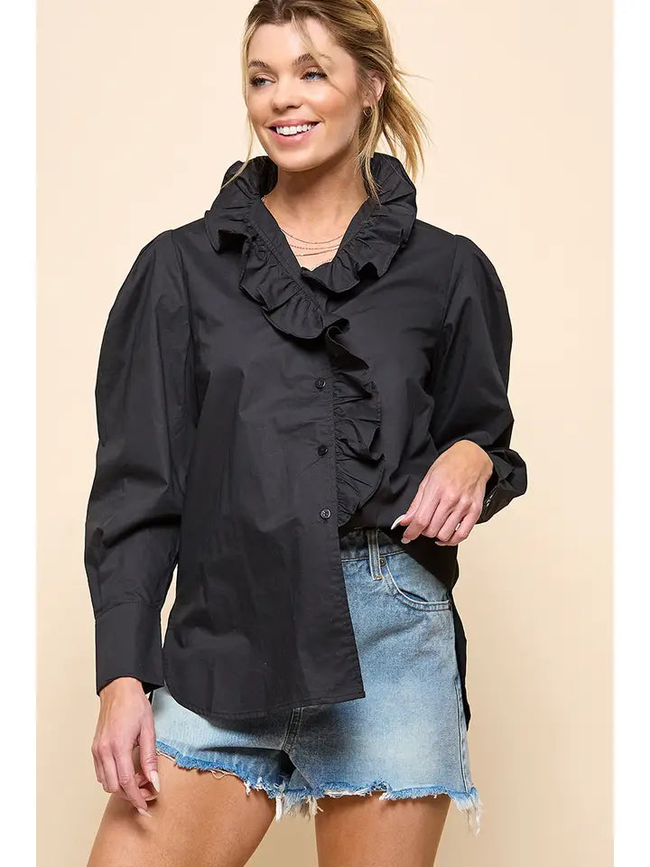 Ruffle Long Sleeve Top