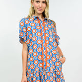 Scalloped Shirt Dress