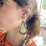 Wrapped Kantha Teardrop Earrings