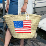 Flag Straw Tote