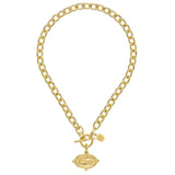 Alligator Intaglio Toggle Necklace